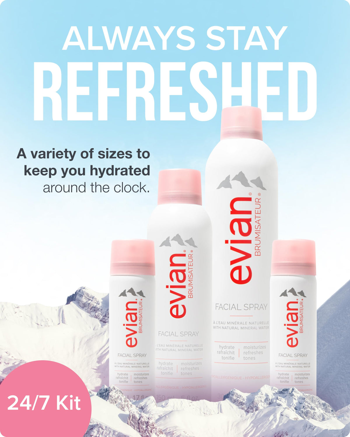 Evian Facial Spray 24 7 Kit - Premium Selection Official Imagery - 3