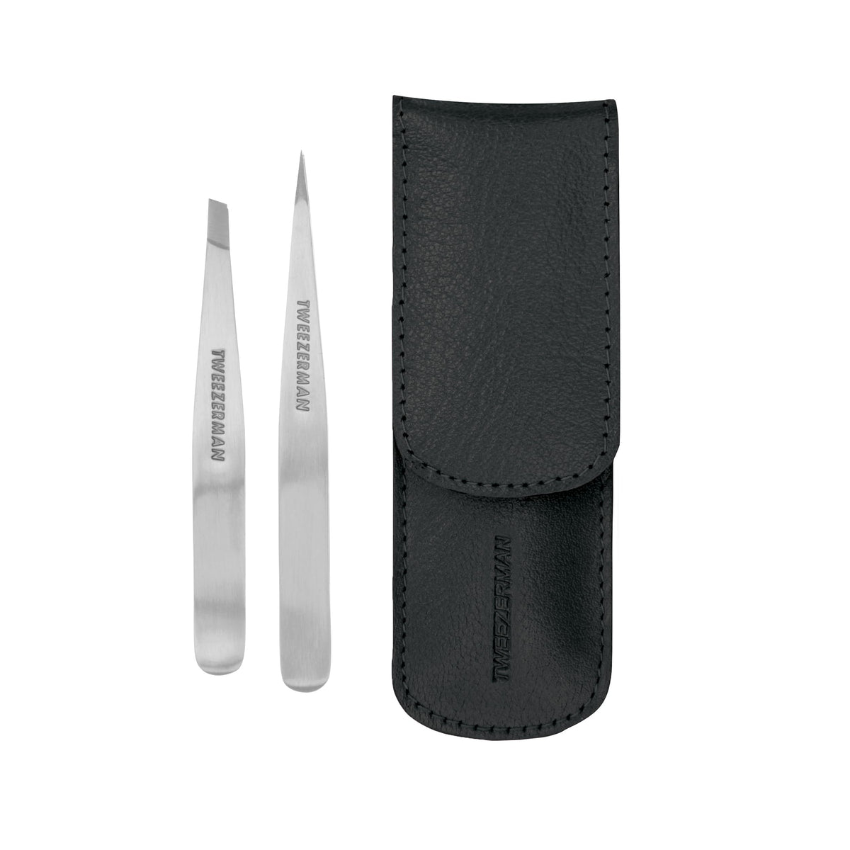 Tweezerman Petite Tweeze Set for Eyebrows with Travel Case - Tweezerman Official Imagery - 1