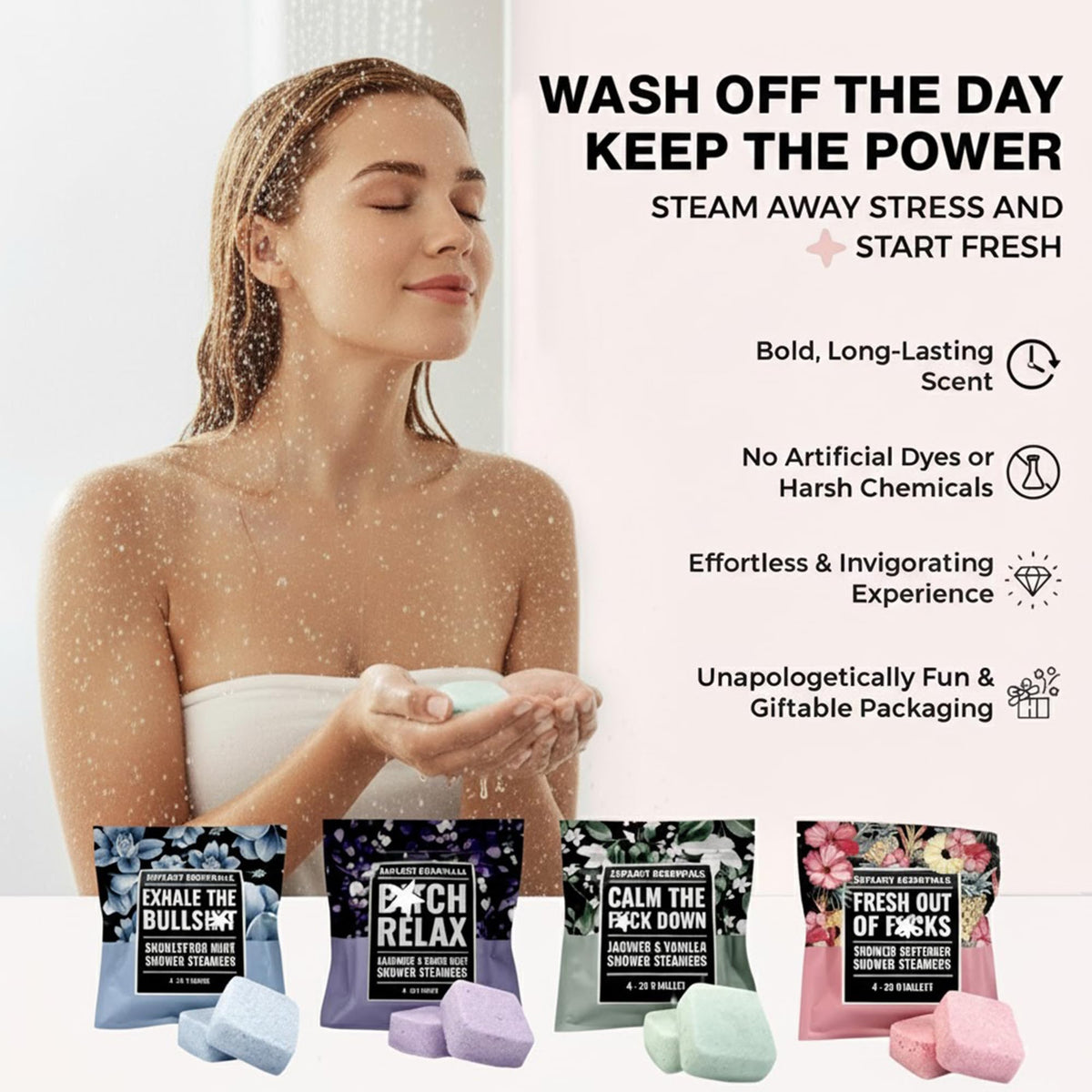 Explicit Essentials Shower Steamers Gift Set - Explicit Essentials Official Imagery - 6