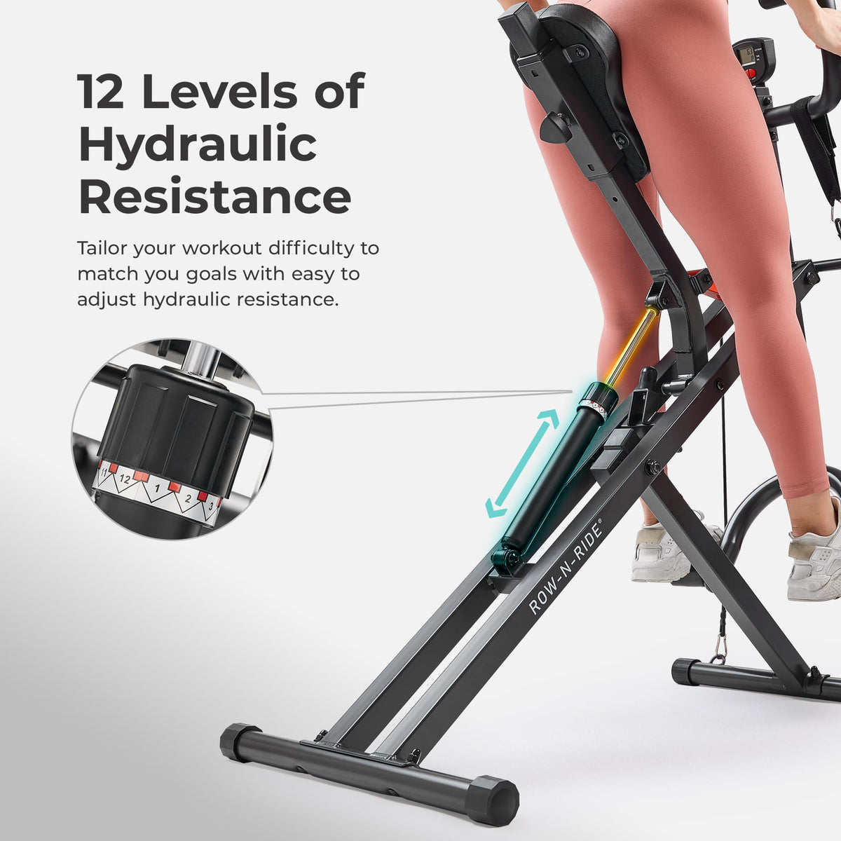 Sunny Health Fitness Row N Ride Trainer for Full Body Home - Sunny Health & Fitness Official Imagery - 5