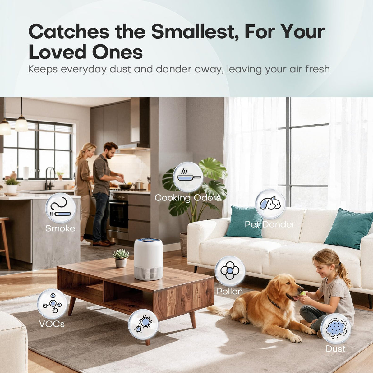 VOOPNU Air Purifiers for Home High Efficiency Filter Up to - VOOPNU Official Imagery - 6