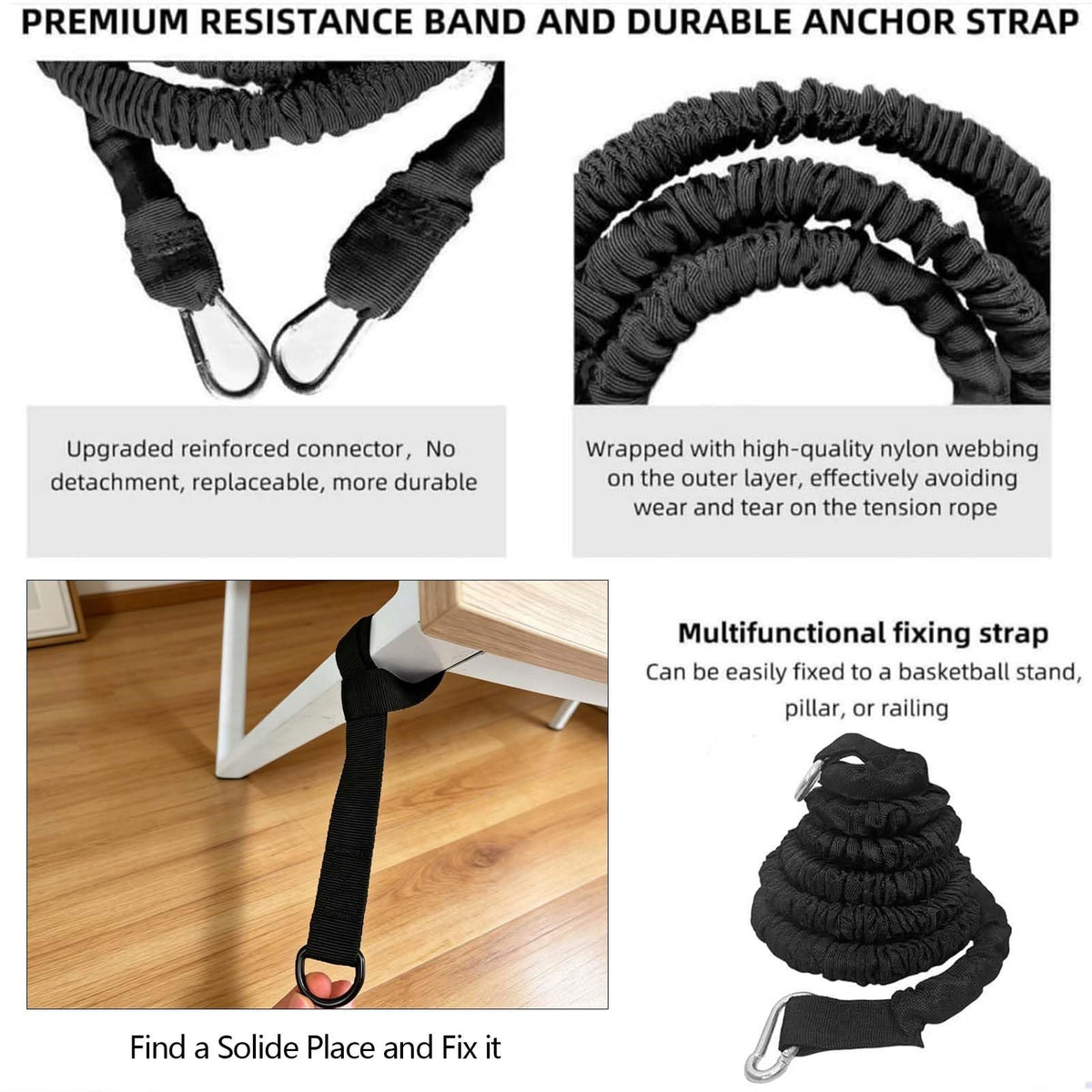 Running Resistance Bands 80lb Speed and Agility Training - OYINDIZ Official Imagery - 5