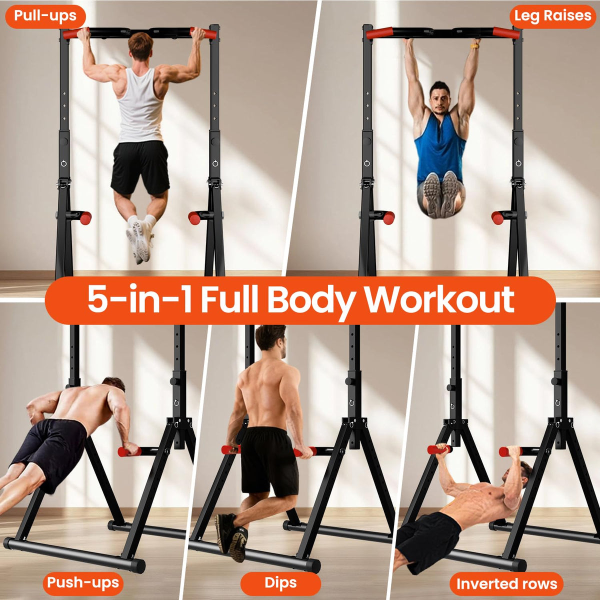 DOBESTS Power Tower Pull Up Bar Free Standing Foldable Pull - DOBESTS Official Imagery - 7
