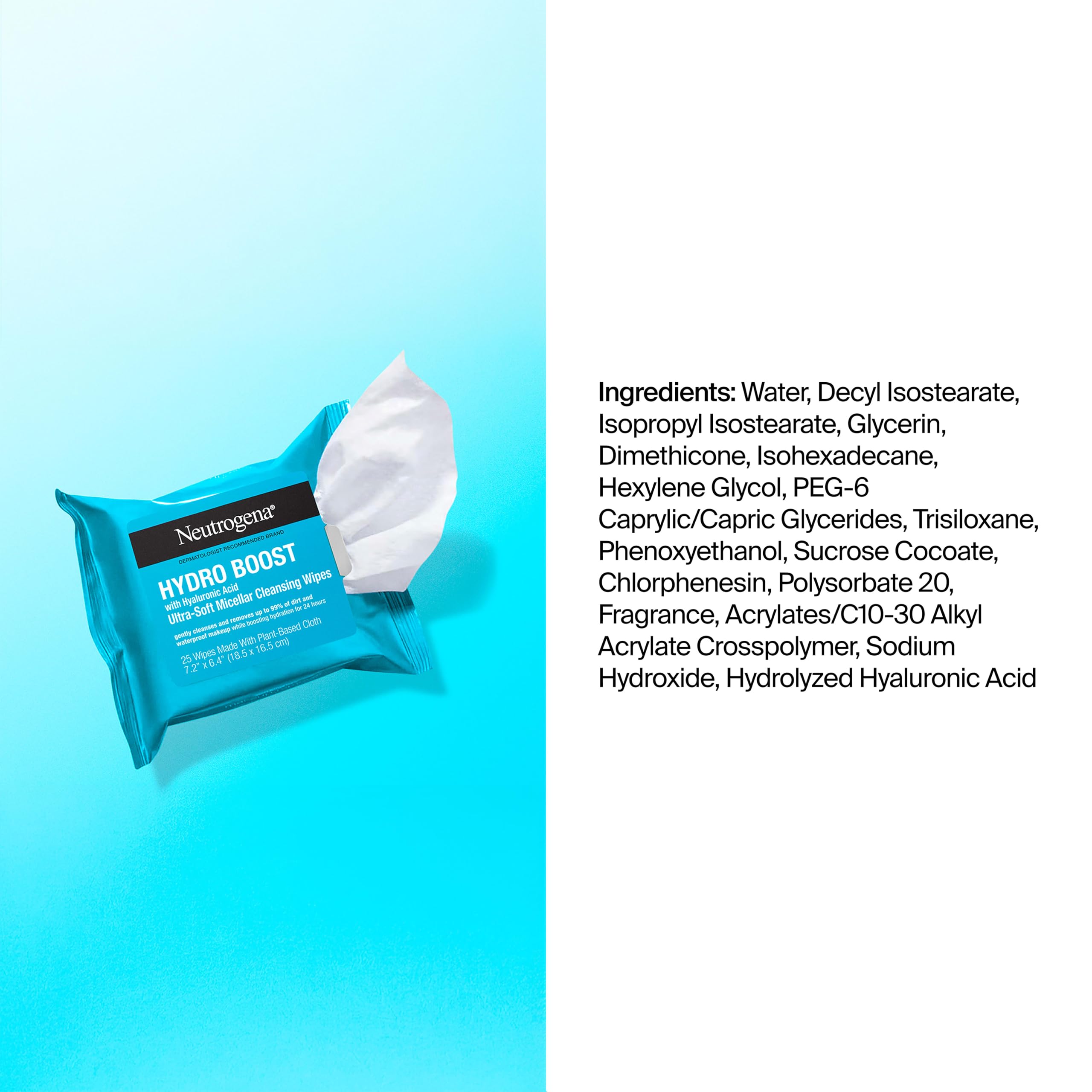 Elefair Tech Neutrogena Hydro Boost Cleansing Wipes Makeup Remover, 25 Ct - Elefair Tech Official Product View 9