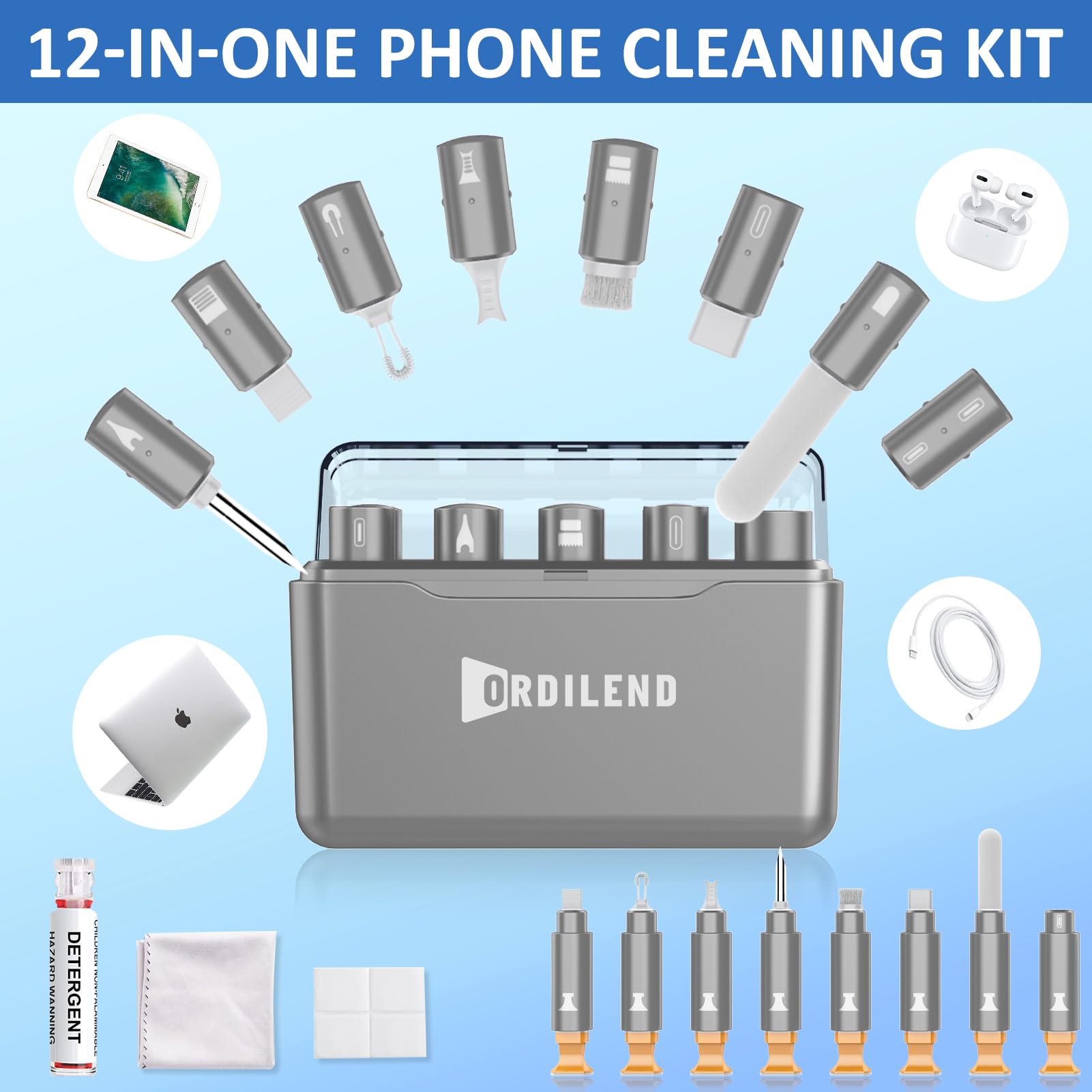 Ordilend iPhone Cleaning Kit for Charging Port, Cleaner Kit for A by Ordilend - Angle View 2