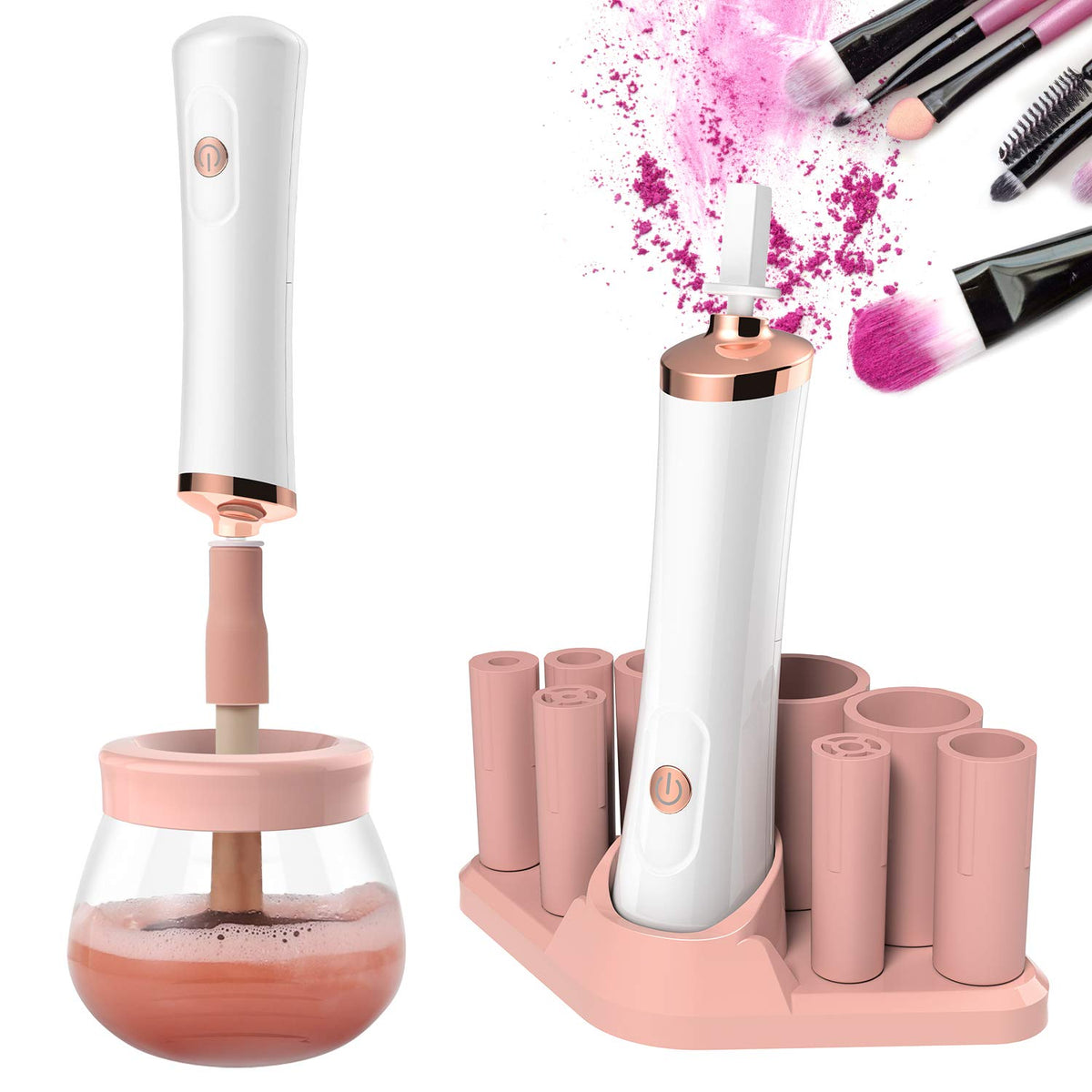 Senbowe Makeup Brush Cleaner and Large Cotton Floral Makeup - senbowe Official Imagery - 3