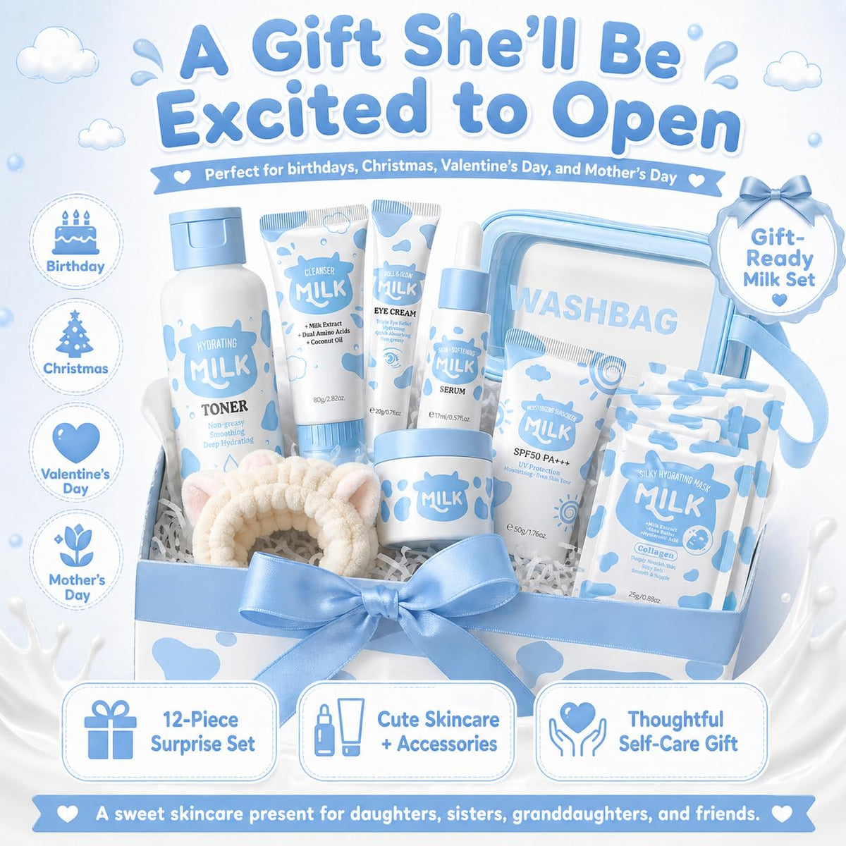 Milk Skin Care For Kids Teens Gift Set - MrCuvaryas Official Imagery - 5