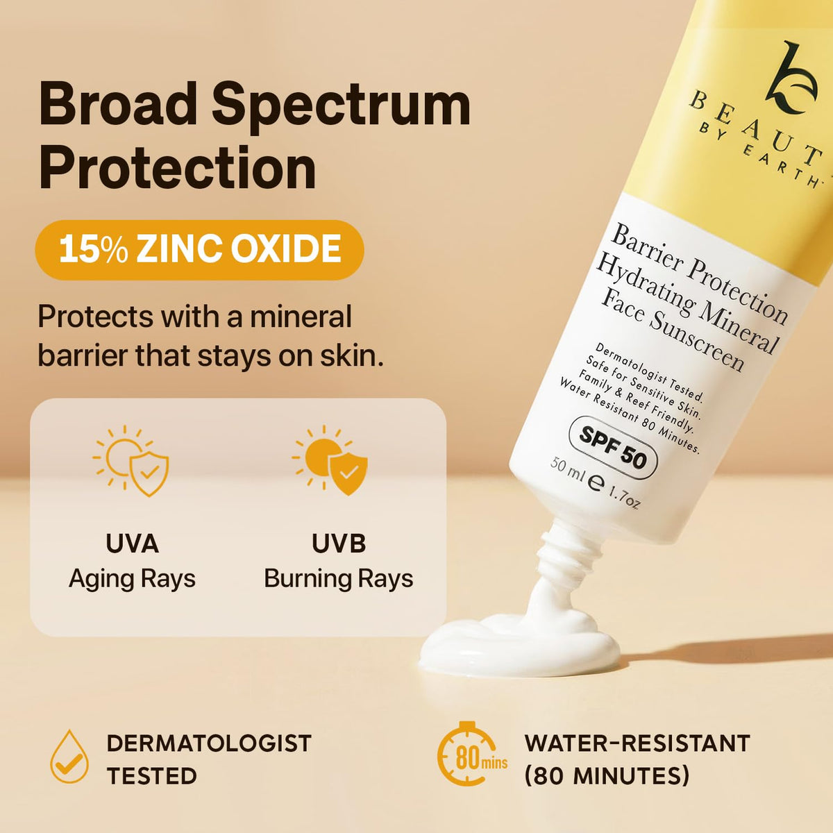 Mineral Face Sunscreen SPF 50 - Beauty by Earth Official Imagery - 4
