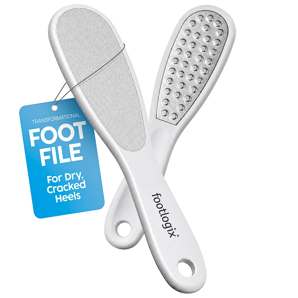 Footlogix Double Sided Stainless Steel Foot File with - FOOTLOGIX Official Imagery - 2