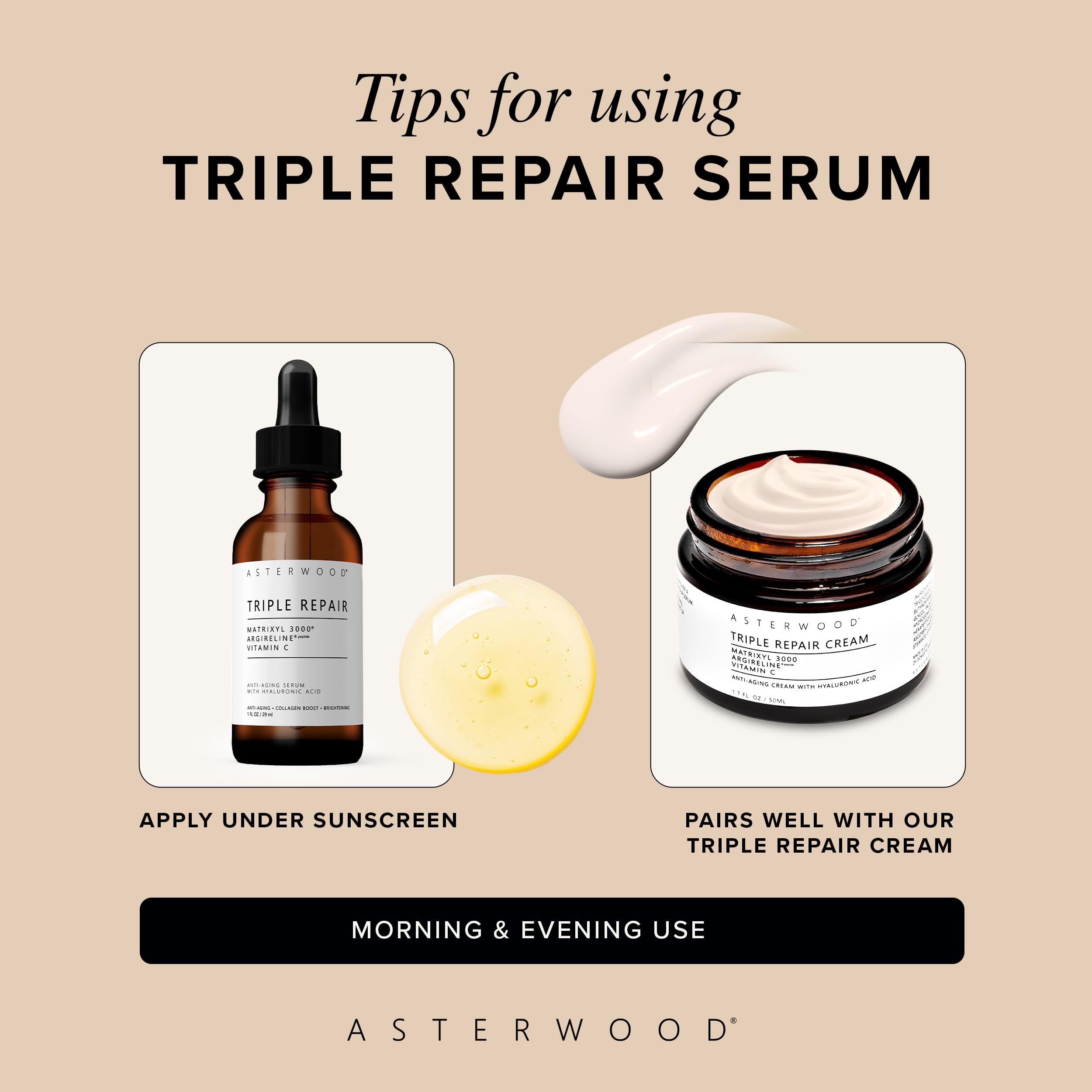 Asterwood Triple Repair Peptide Serum, Matrixyl 3000, Argireline & Vit. C - Asterwood Official Product View 8