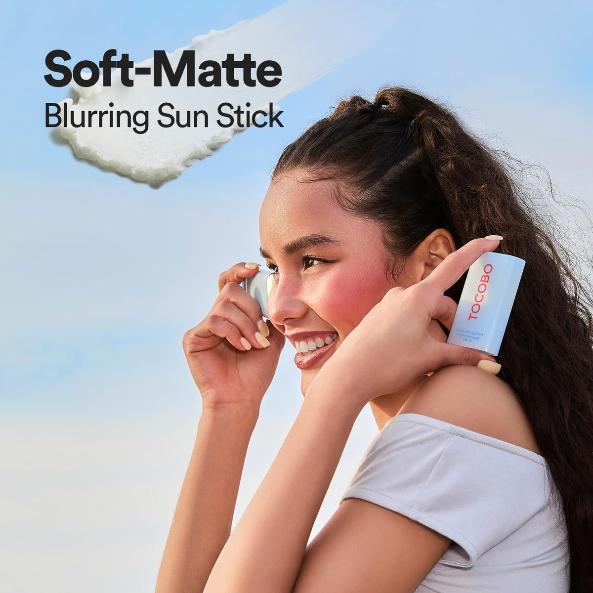 TOCOBO Cotton Airy Sun Stick SPF 50 Korean Sunscreen Stick - TOCOBO Official Imagery - 4