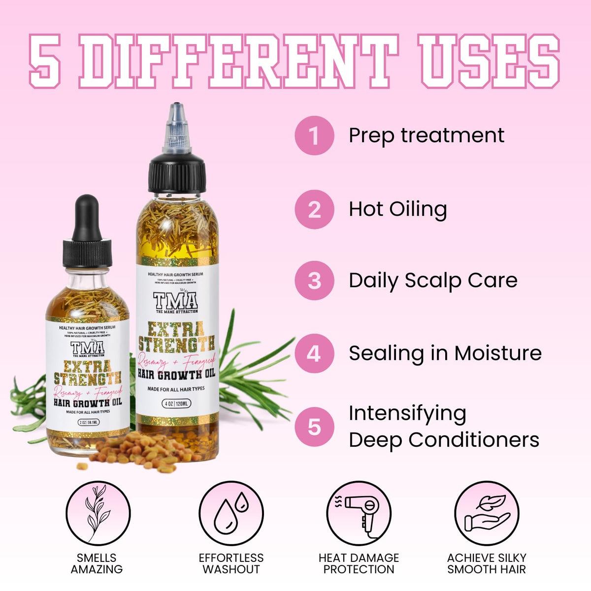The Mane Attraction Extra Strength Herbal Hair Growth Oil 2 - The Mane Attraction Official Imagery - 4