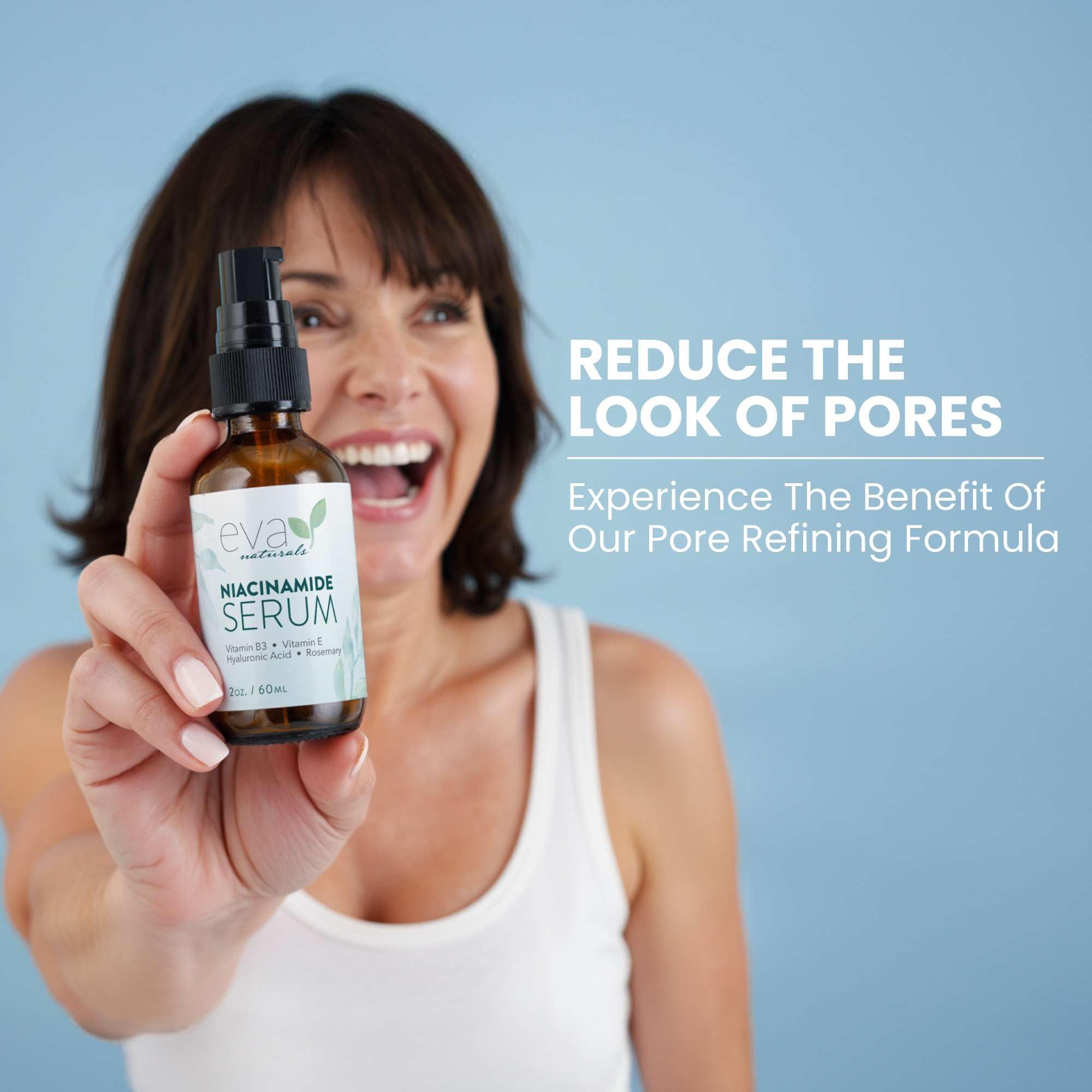 Eva Naturals Niacinamide 5% Serum, Hyaluronic Acid, Vitamin E - Eva Naturals