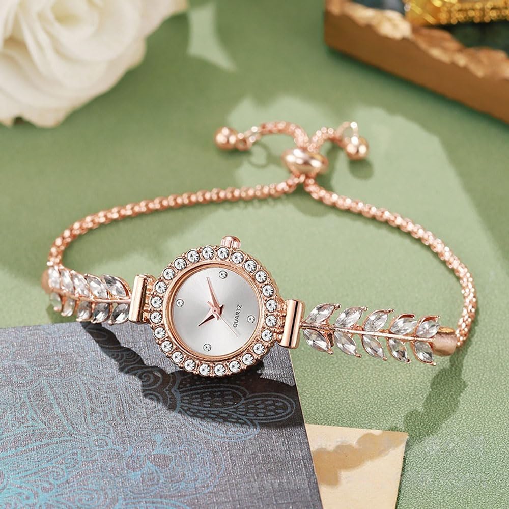 6 Pack Watch Set for Women Bling Diamond Dress Adjustable - dayutech Official Imagery - 5