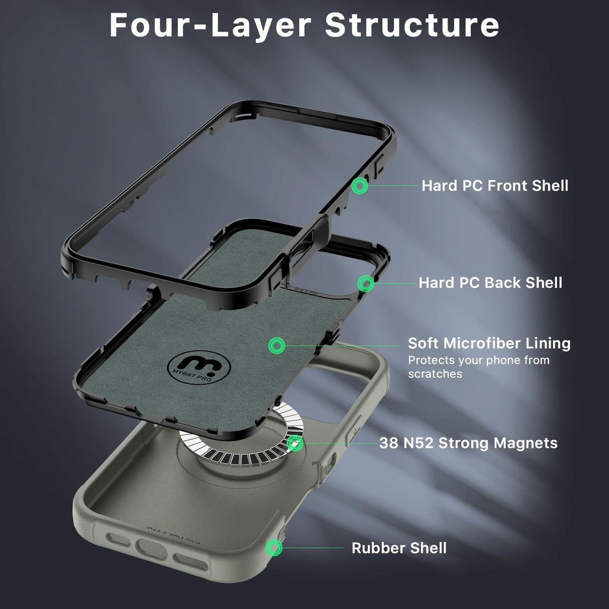 M MYBAT PRO for iPhone 16 Pro Max Case with Belt Clip - M MYBAT PRO Official Imagery - 5