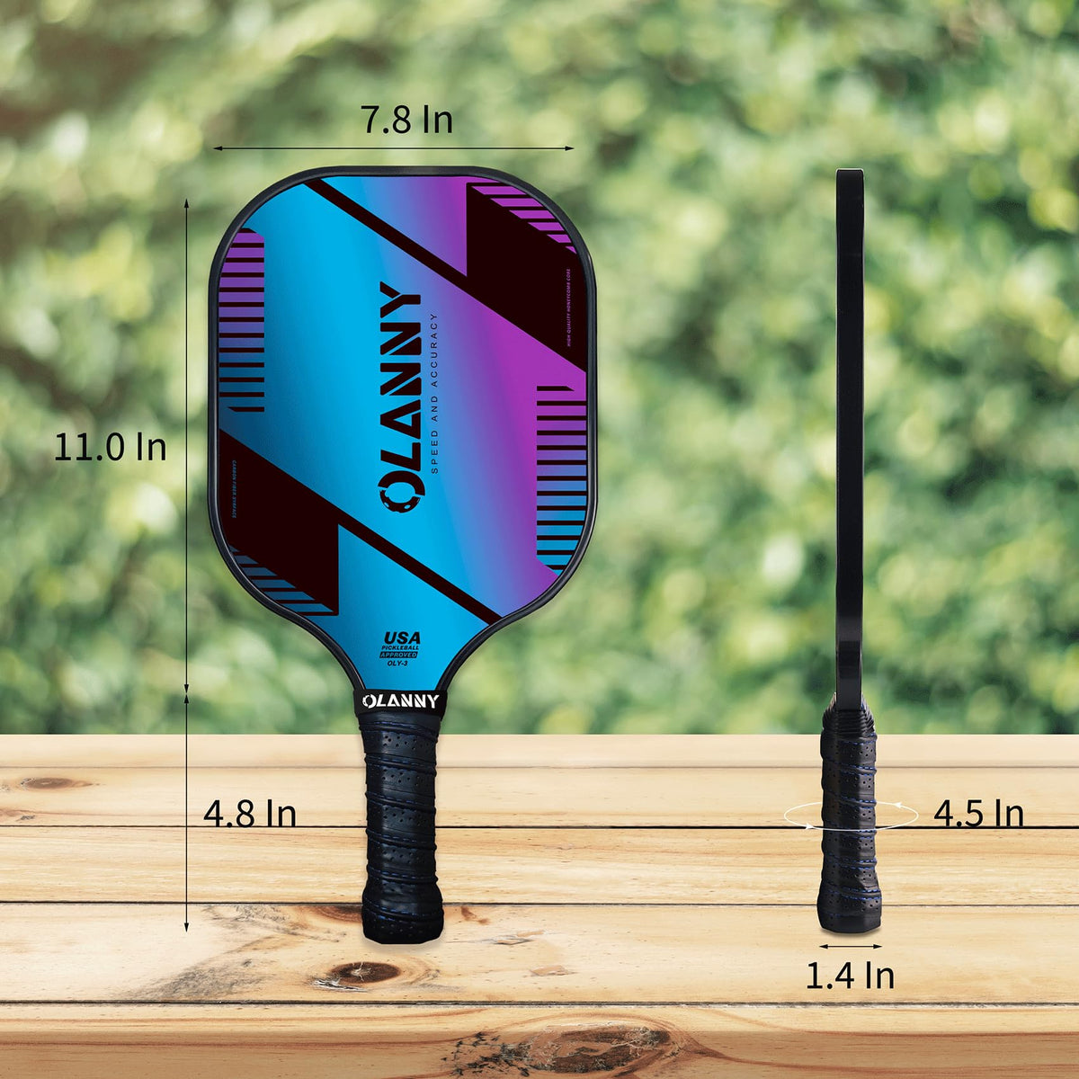 OLANNY Graphite Pickleball Paddles Set Premium Rackets Fiber - OLANNY Official Imagery - 5