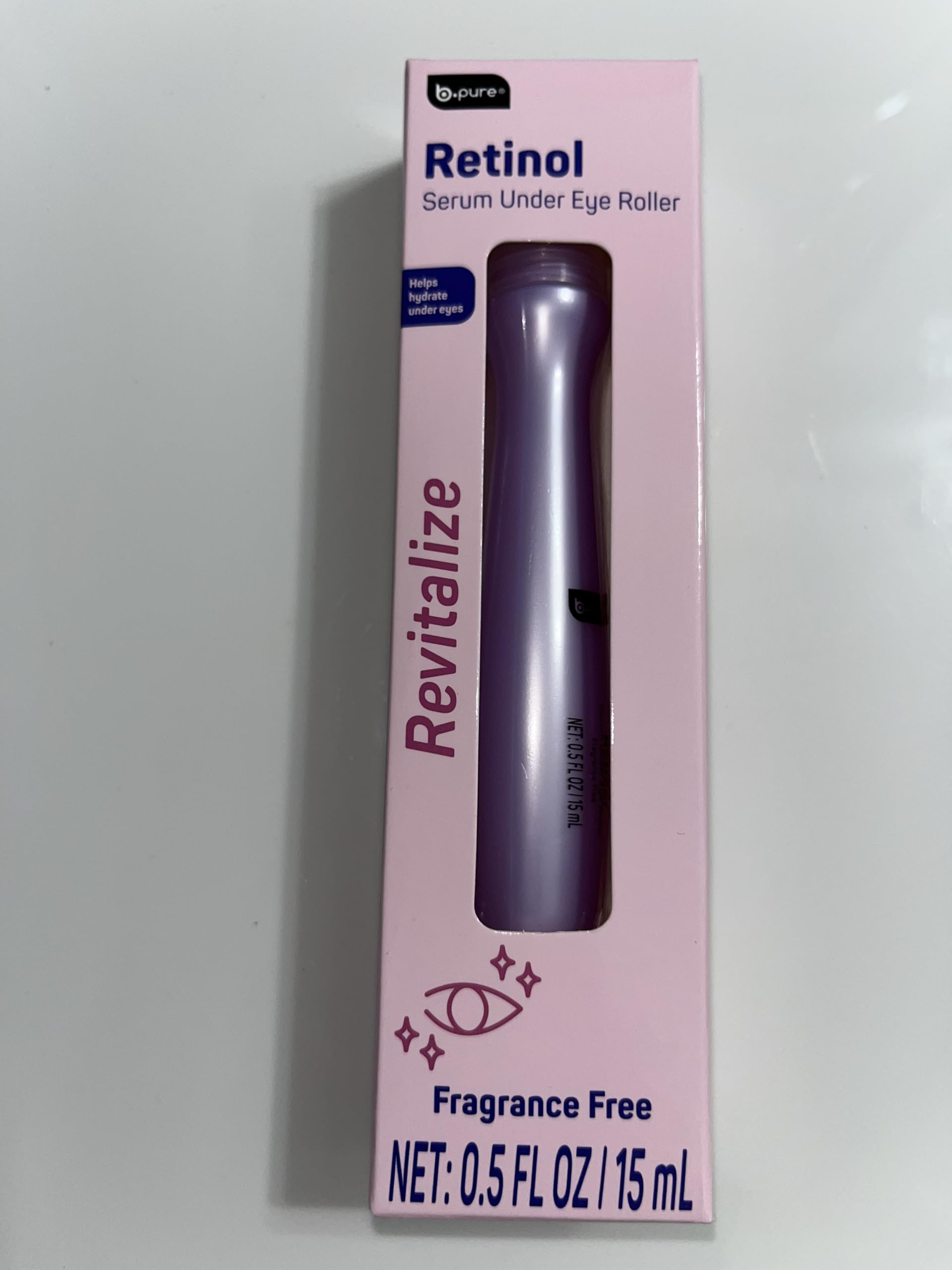 Retinol Serum Under Eye Roller, Fragrance Free, with Hyaluronic - Product Imagery