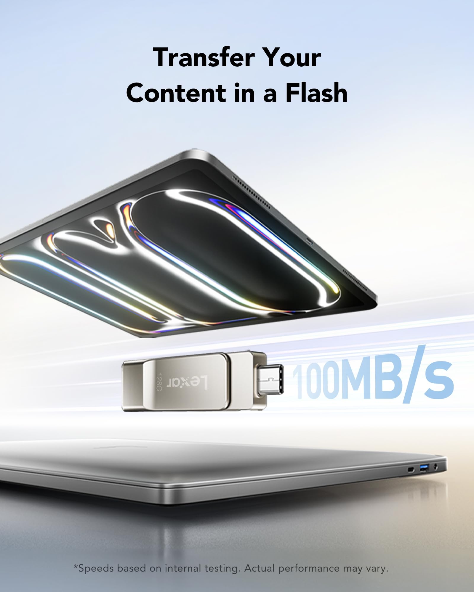 Lexar D40E 128GB Dual USB-C & USB-A Flash Drive