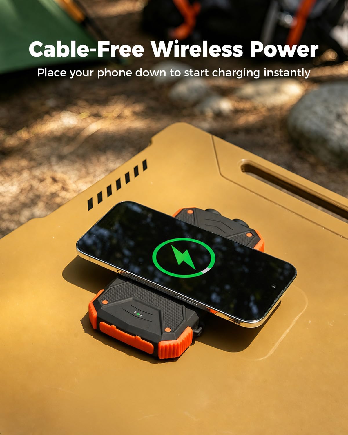 BLAVOR Solar Power Bank 10,000mAh Portable Wireless Charger for C by BLAVOR - Angle View 2