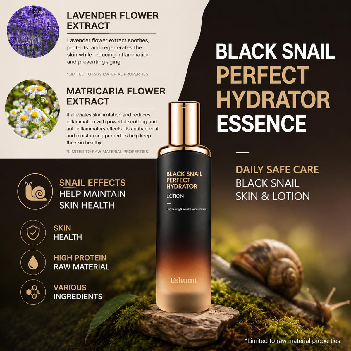 Black Snail Perfect Hydrator Lotion 120ml 4 05 fl oz - ESHUMİ Official Imagery - 5