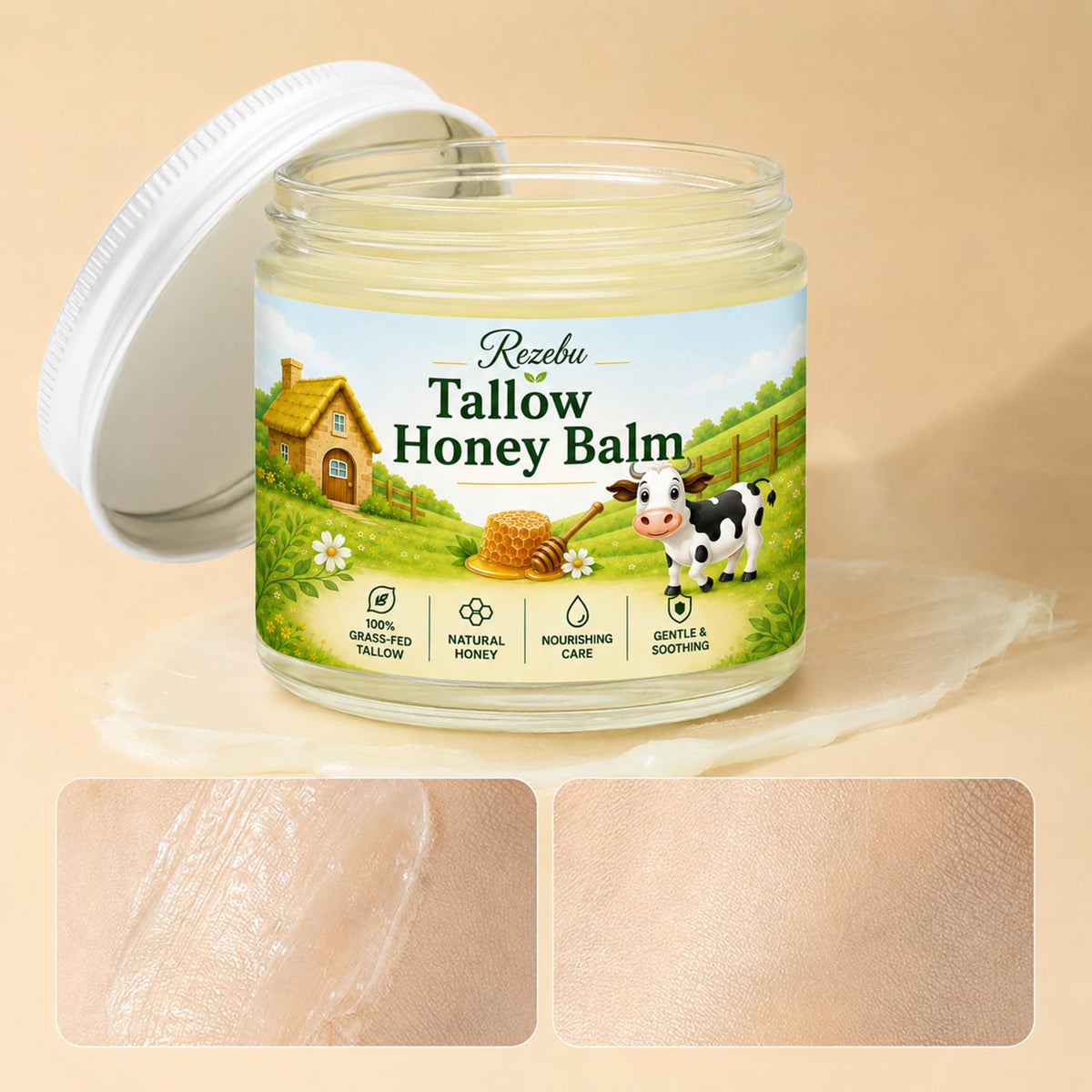 Tallow and Honey Balm Beef Tallow for Skin Tallow Face - Rezebu Official Imagery - 8