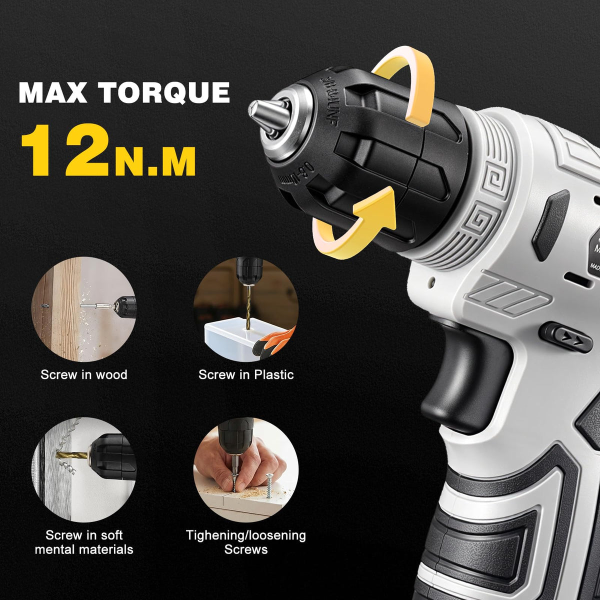157 Piece Tool Set 8V Cordless Drill Set Hand Tool Kit for - SOARFLY Official Imagery - 5