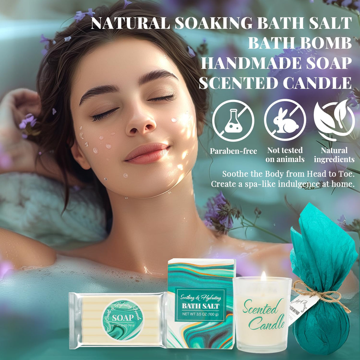Bath Sets for Women Gift BODY EARTH Gift Baskets for Women - BODY & EARTH Official Imagery - 6