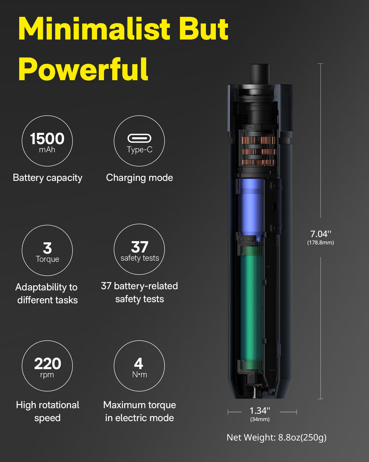 HOTO 12 in 1 Electric Screwdriver Rechargeable Cordless - HOTO Official Imagery - 3