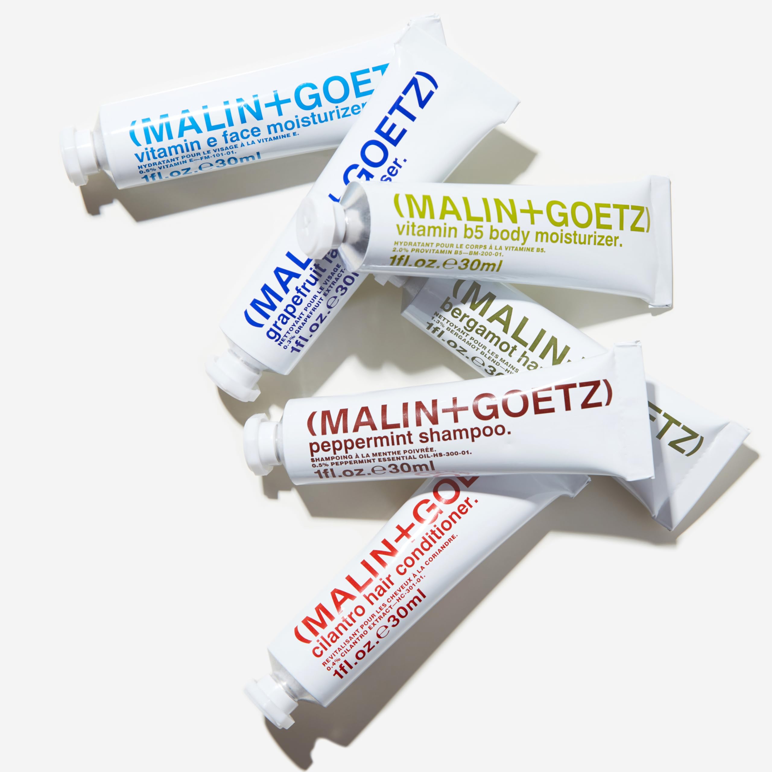 MALIN+GOETZ Best-Sellers Travel Kit | Six Everyday Essentials for Face, Body + Hair | Grapefruit Face Cleanser, Vitamin E Face Moisturizer, Peppermint Shampoo + More | Vegan, Travel-Friendly(6 x 1 oz) - Elefair Tech Official Product View 5