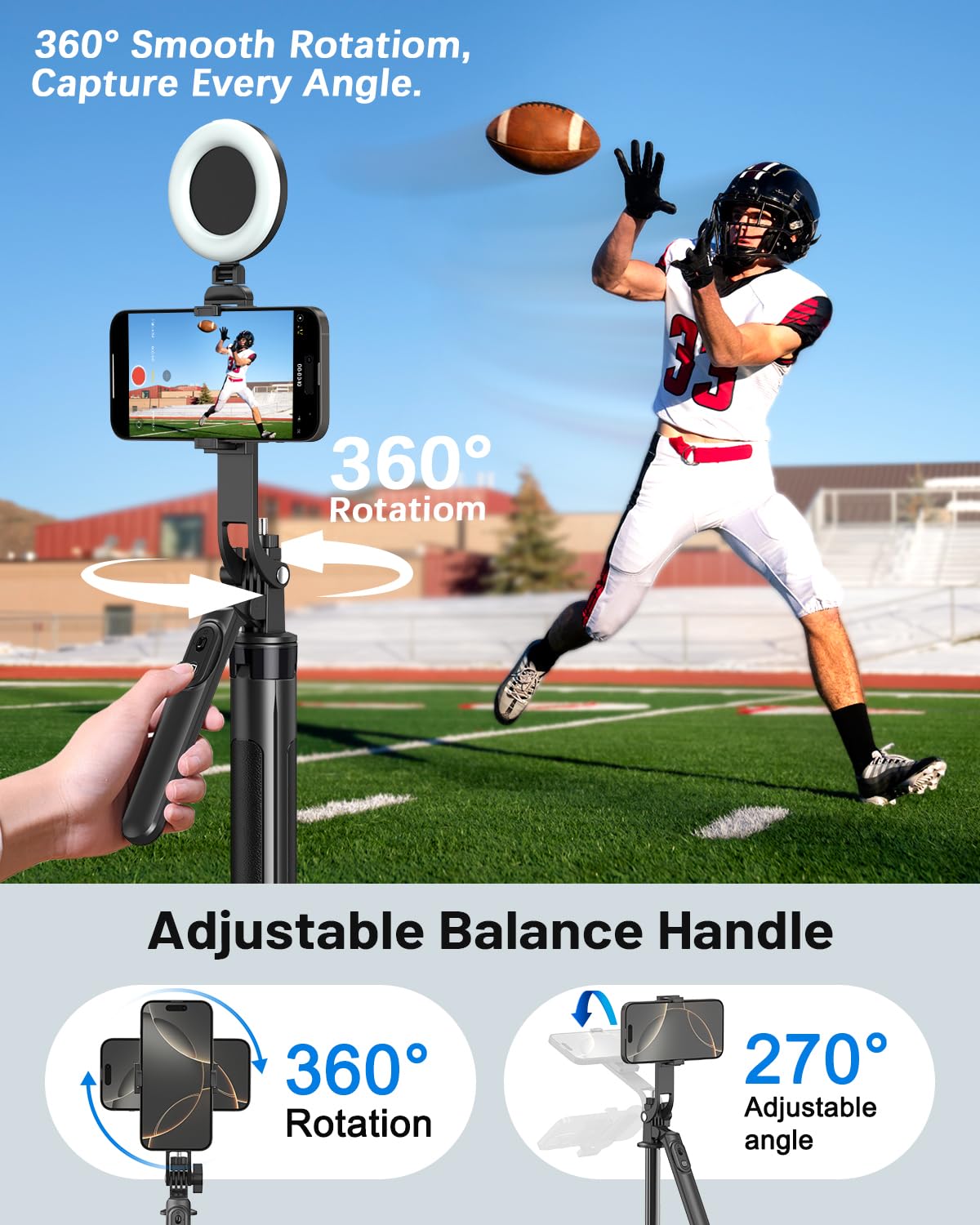 Vlogging Kit for iPhone Android 71 Selfie Stick Tripod for - Yeaki Official Imagery - 6