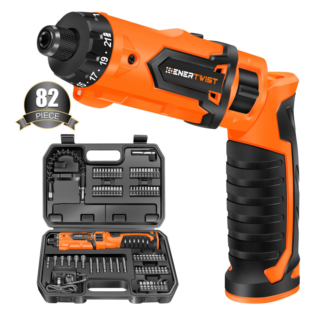 ENERTWIST 8V Cordless Screwdriver 82 Accessory Kit Max 10Nm - ENERTWIST Official Imagery - 2