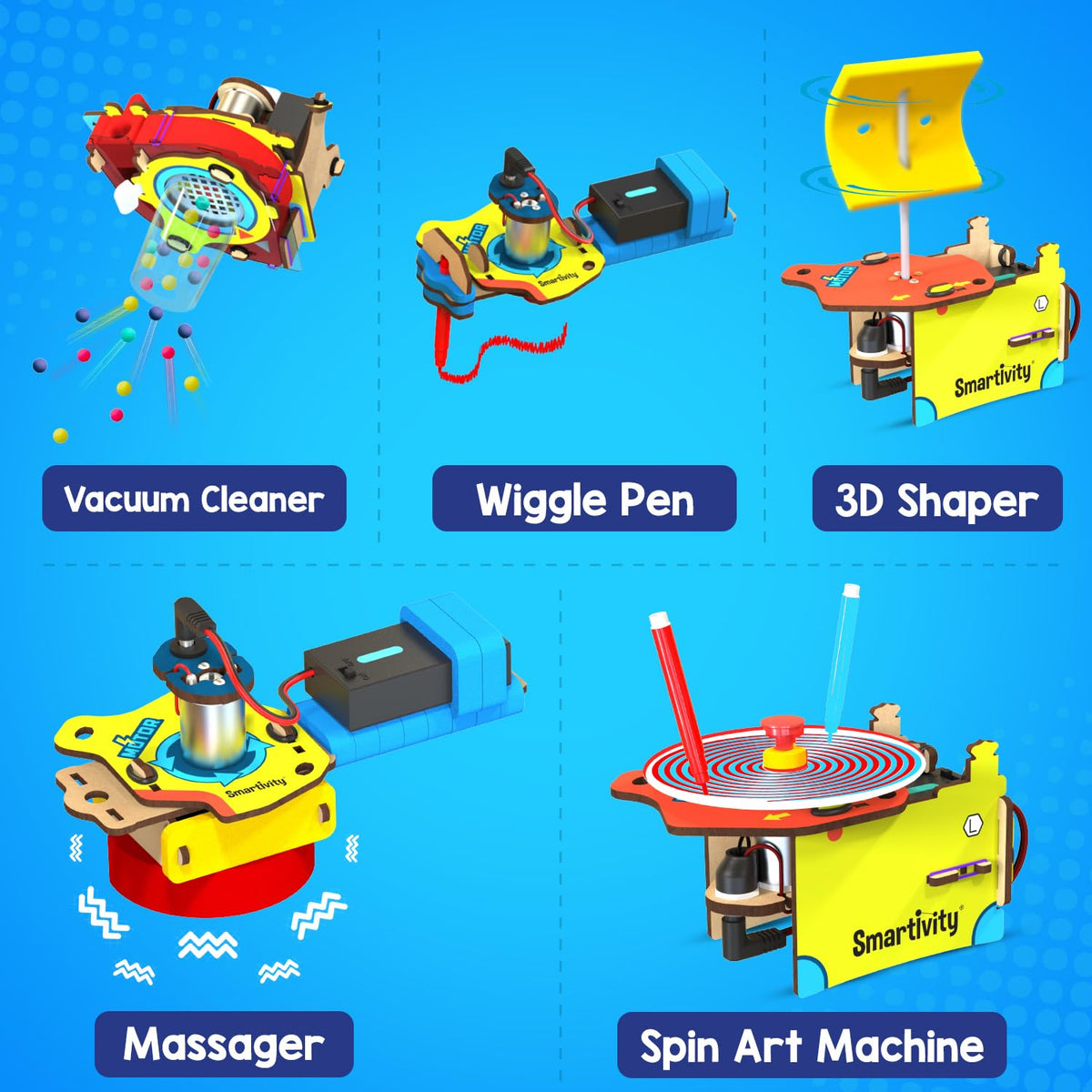Smartivity 10 in 1 Motor Powered Gadgets Kit for Kids 6 12 - Smartivity Official Imagery - 5