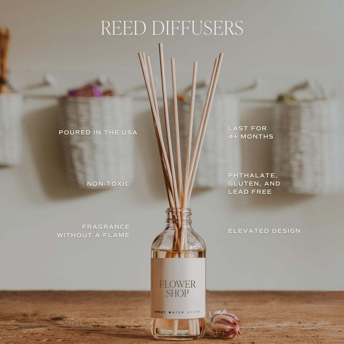 Sweet Water Decor Farmhouse Amber Reed Diffuser Set Fall - Sweet Water Decor Official Imagery - 5