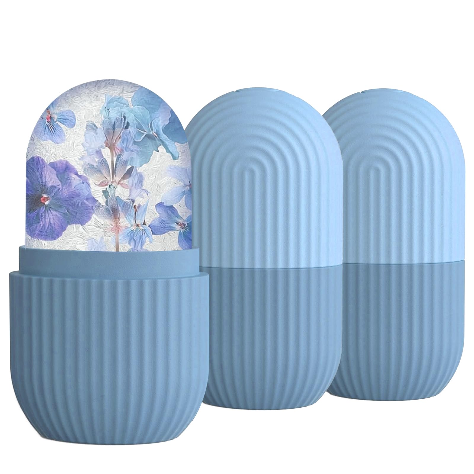 WBHLMZIR 3-pack ice face rollers for de-puffing and soothing skin, skincare beauty tools with smooth, rounded rollers.