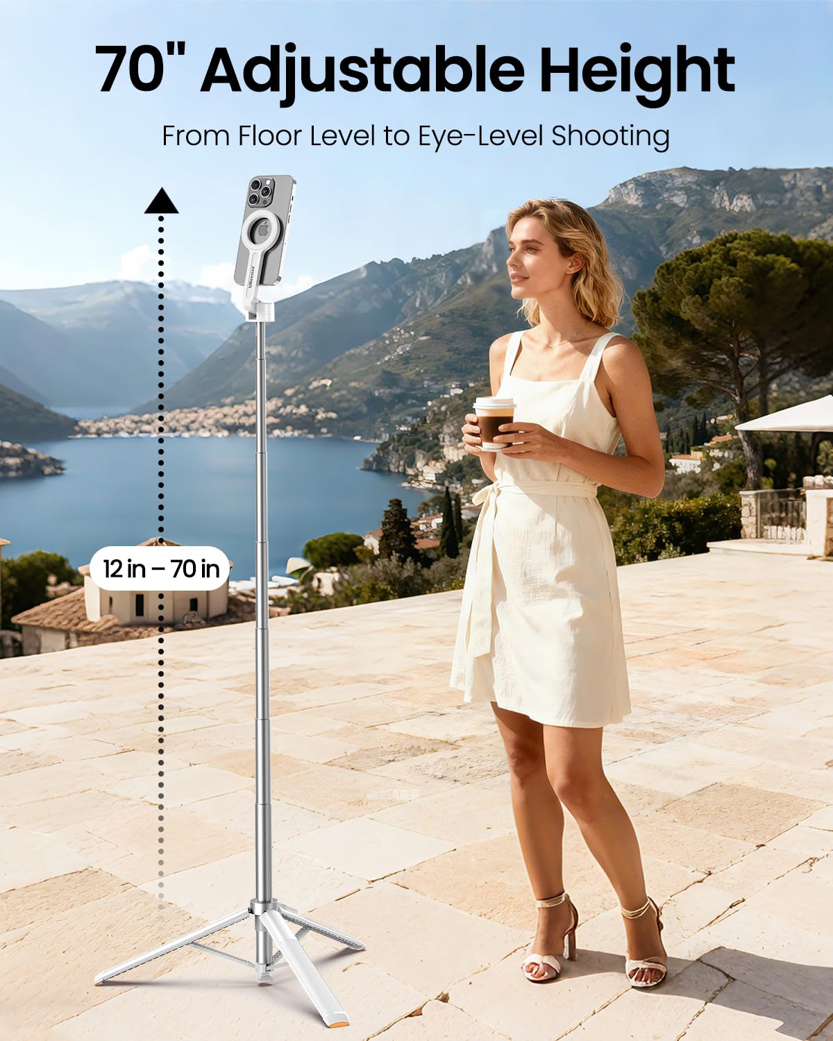 UBeesize 70 Auto Open MagSafe Selfie Stick Phone Tripod for - UBeesize Official Imagery - 5