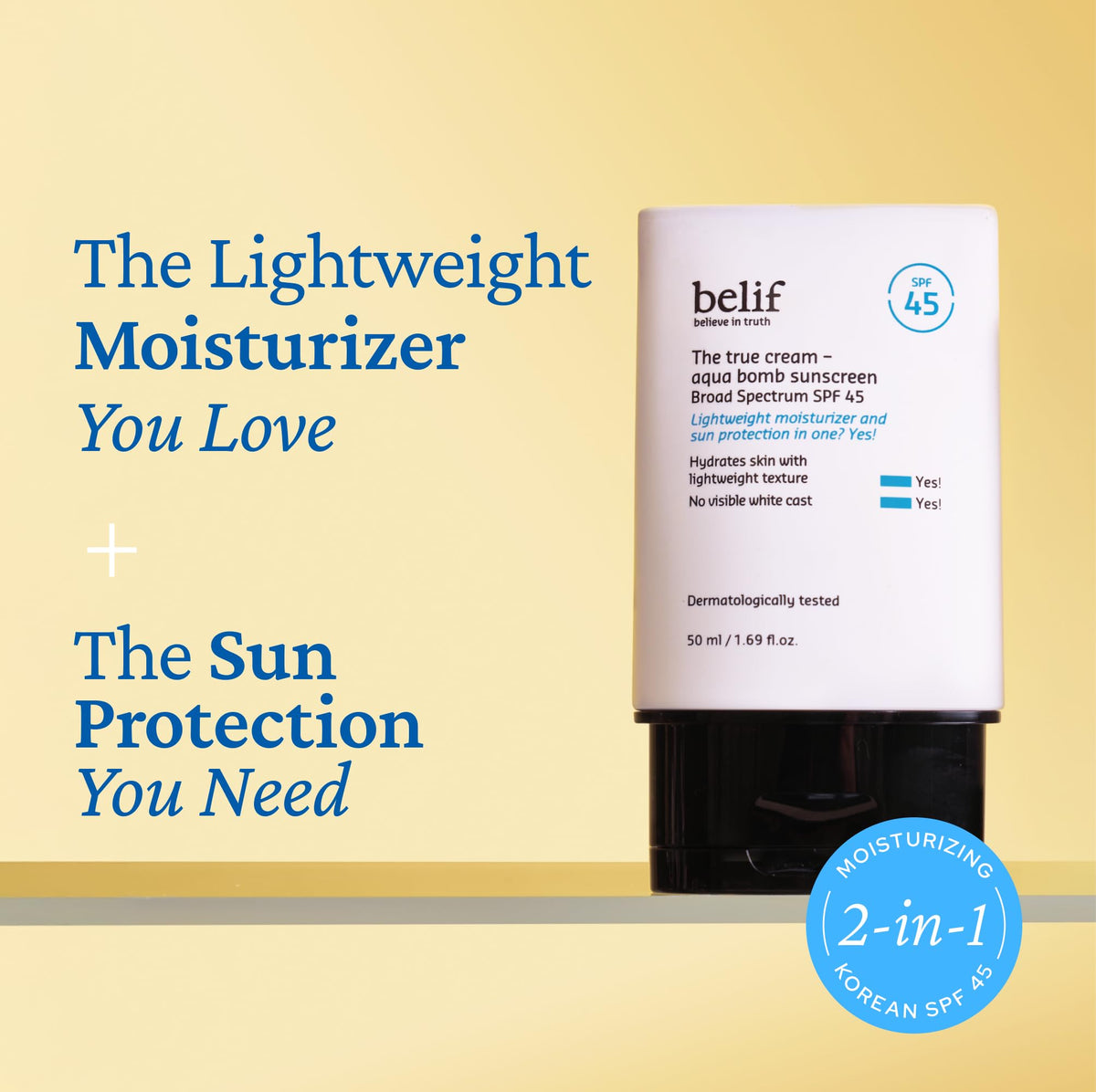 belif Aqua Bomb SPF 45 Hydrating Niacinamide Sunscreen - belif Official Imagery - 3