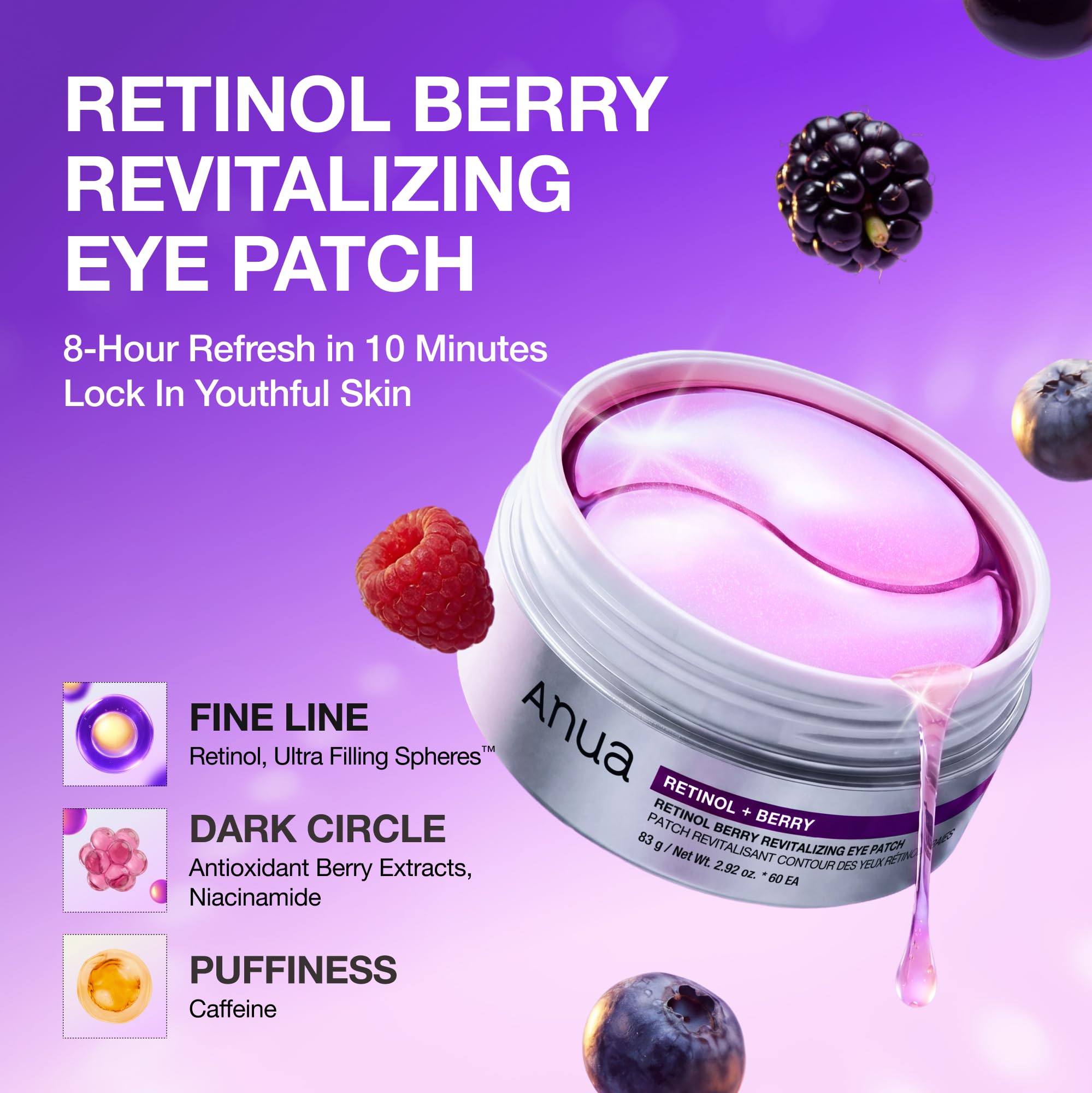 ANUA Retinol Berry Eye Patches - ANUA Official Product View 3