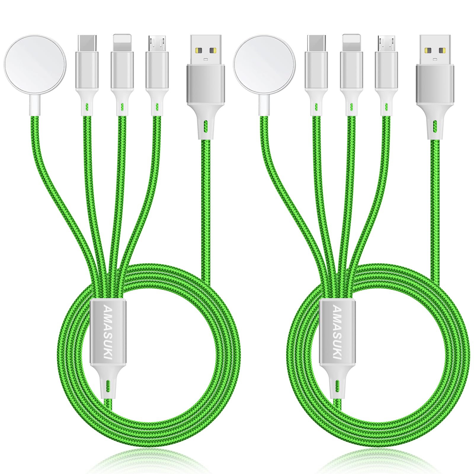 Amasuki 2Pack Multi Charging Cable for Apple Watch Charger 4 in 1 by Amasuki - Angle View 9