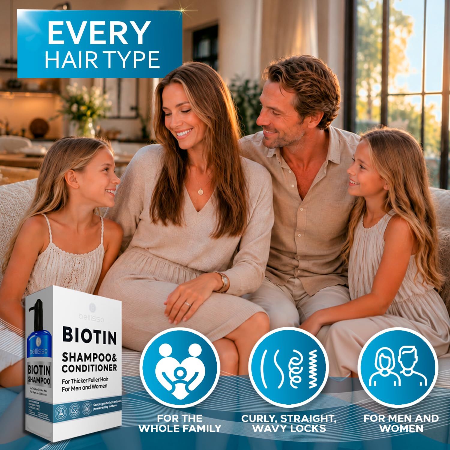 BELLISSO Biotin Shampoo and Conditioner Set - BELLISSO Official Imagery - 7