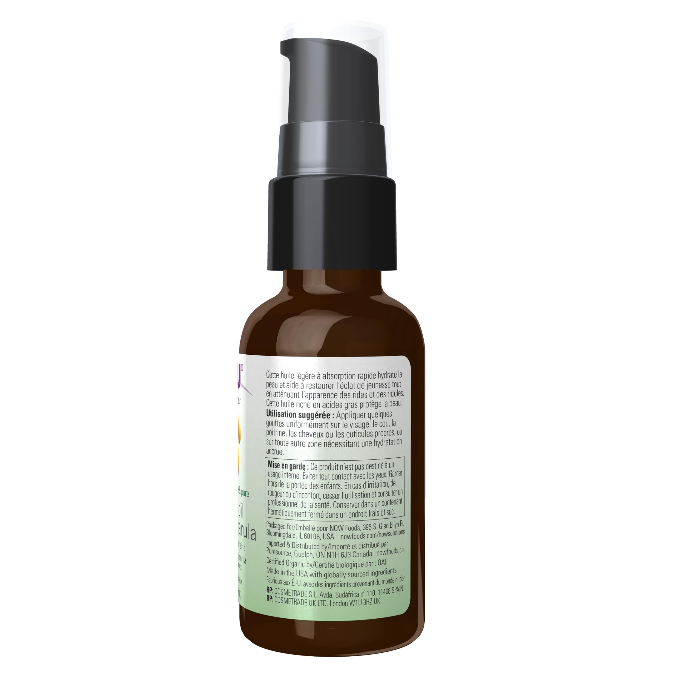 NOW Foods Solutions, Organic Marula Oil, Skin Hydrating and Nourishing, 100% - NOW Foods Official Product View 3