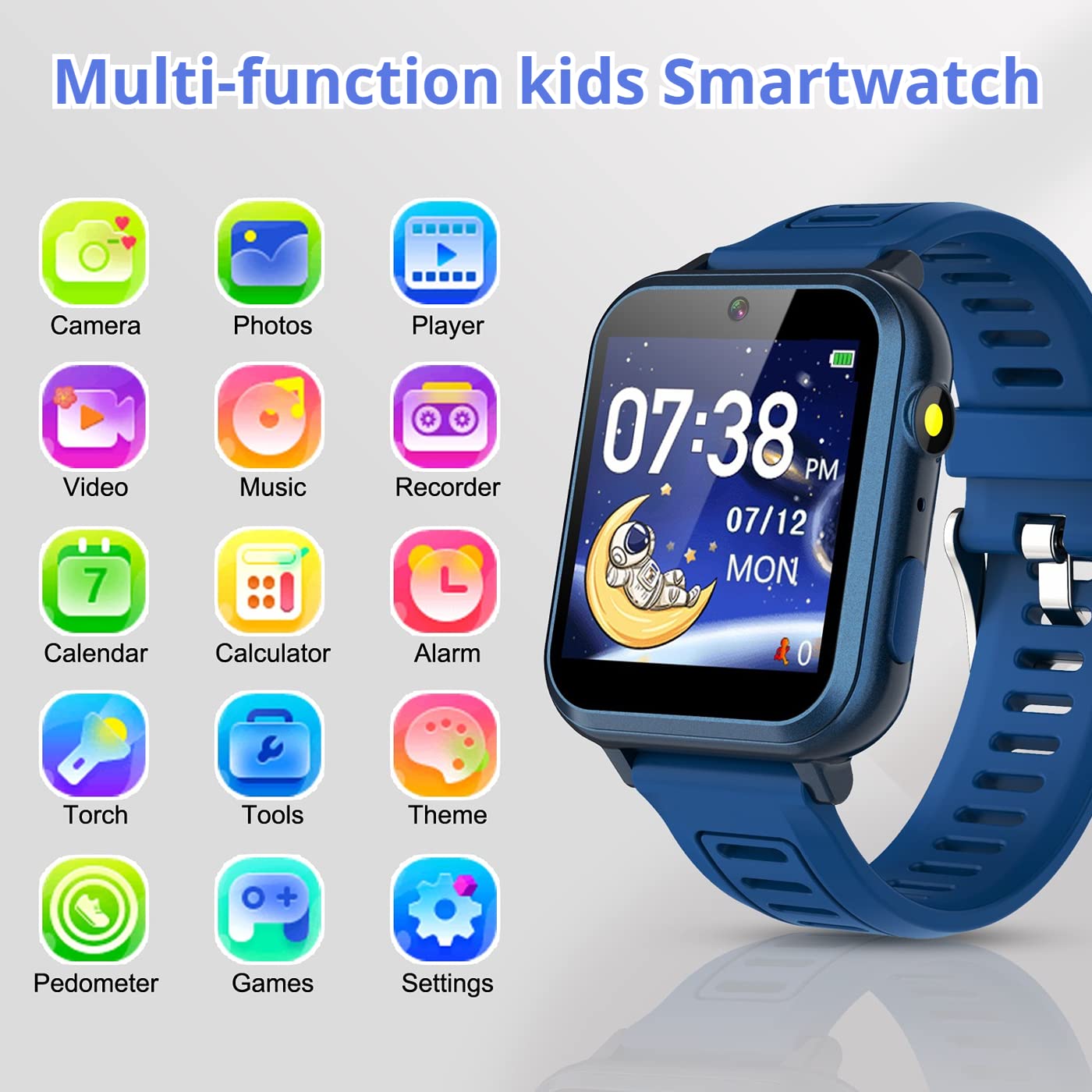 Tixpc Smart Watch for Kids with 39 Puzzle Games HD Touch Screen Camera - View 2