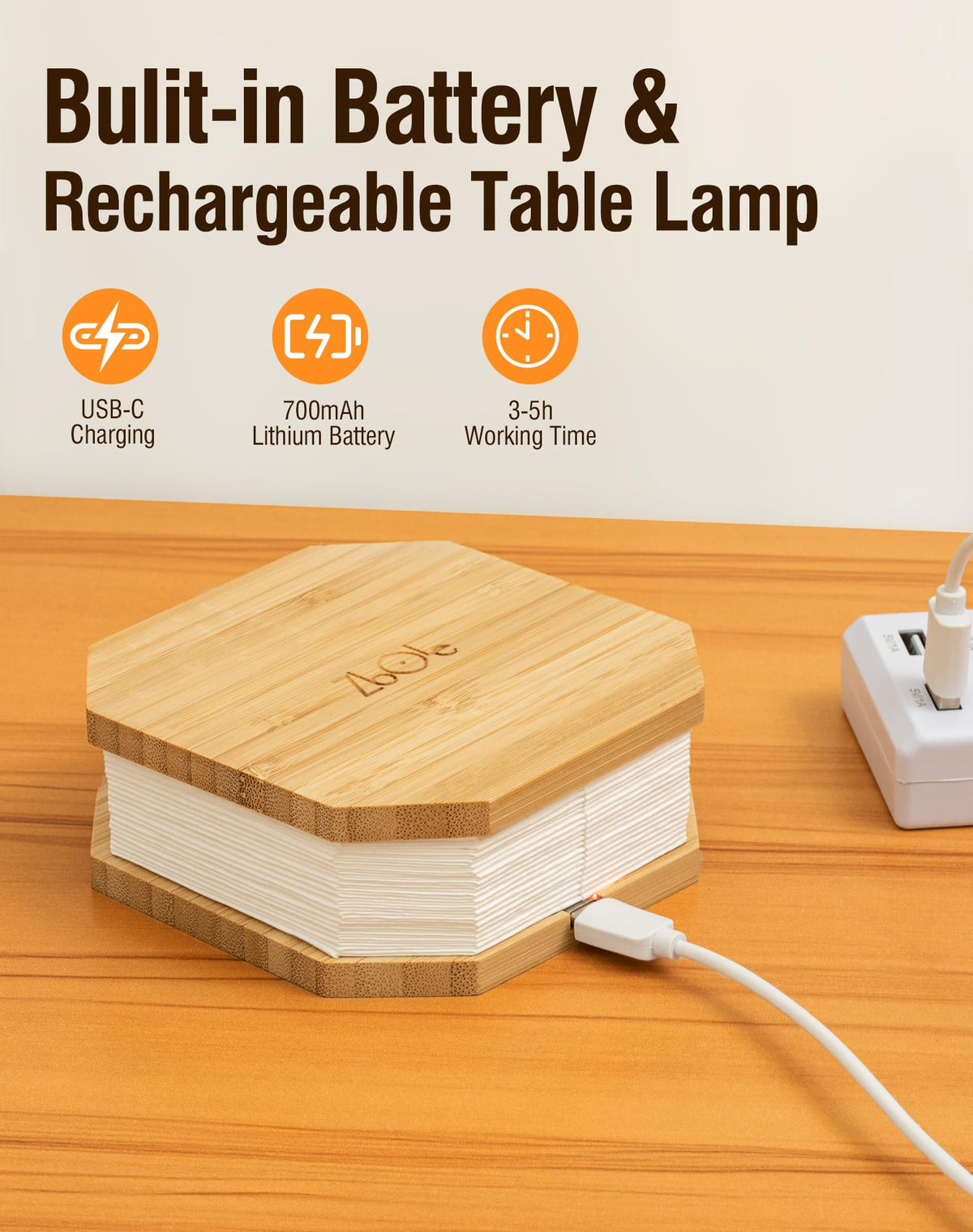 Originality Folding Accordion Lamp Japanese Gift LED Paper - ZBOLE Official Imagery - 3