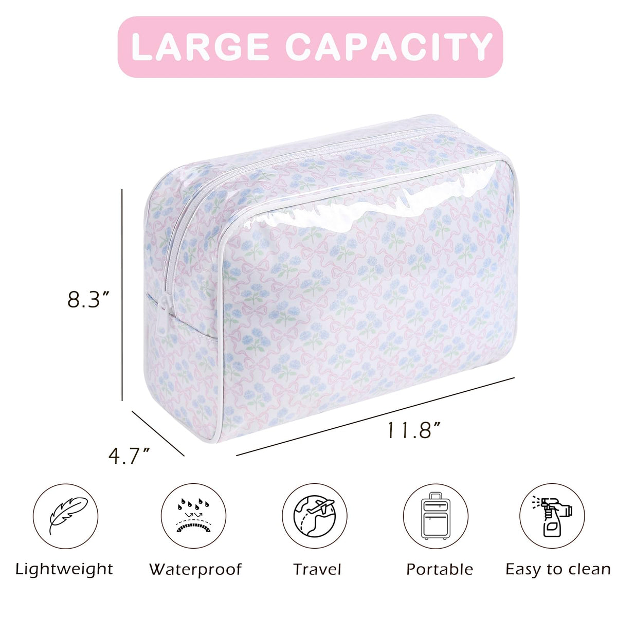 Large Waterproof Travel Makeup Bag - Lestikave Official Imagery - 3