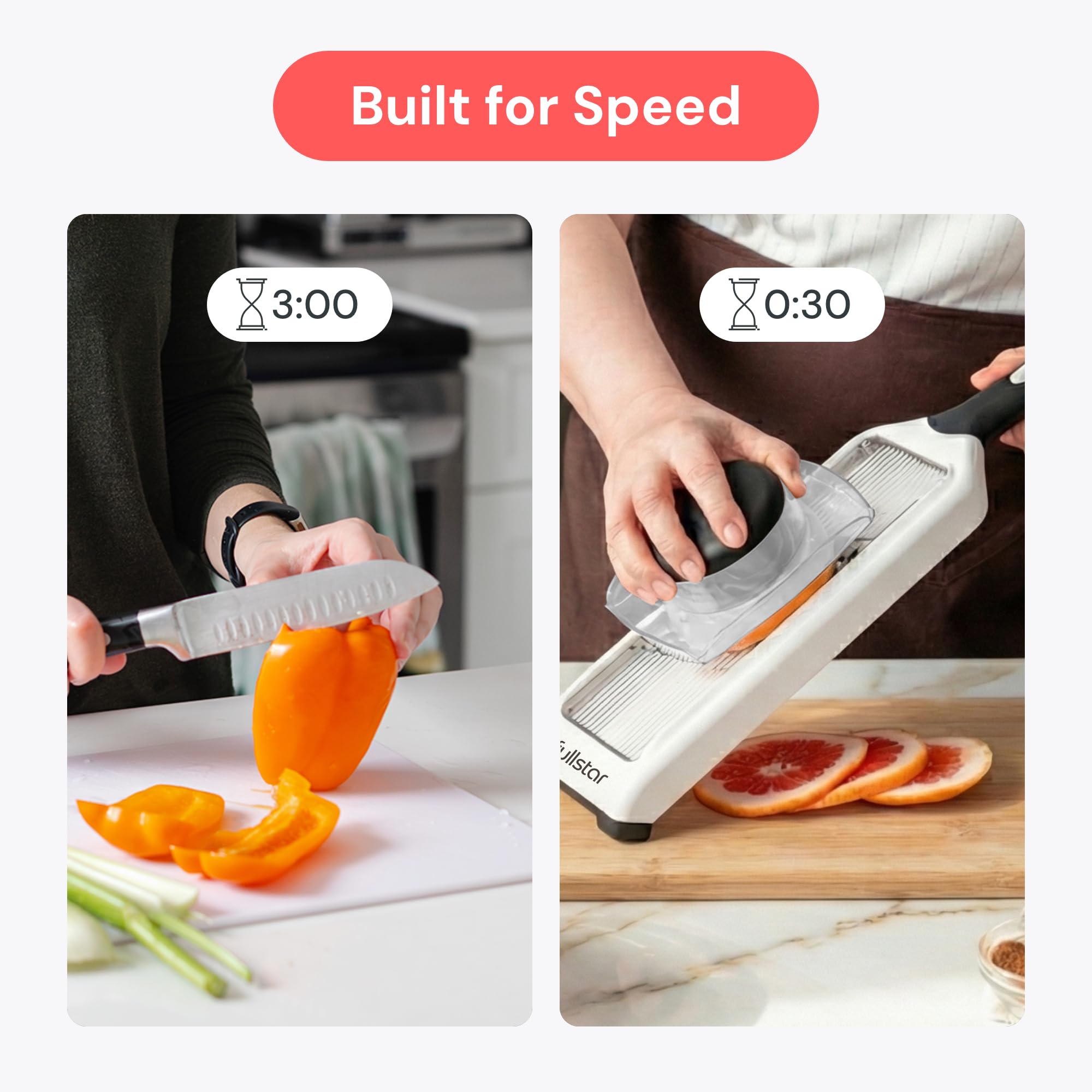 Fullstar - Handheld Mandoline Vegetable Slicer & Julienne Cutter by fullstar - Angle View 6