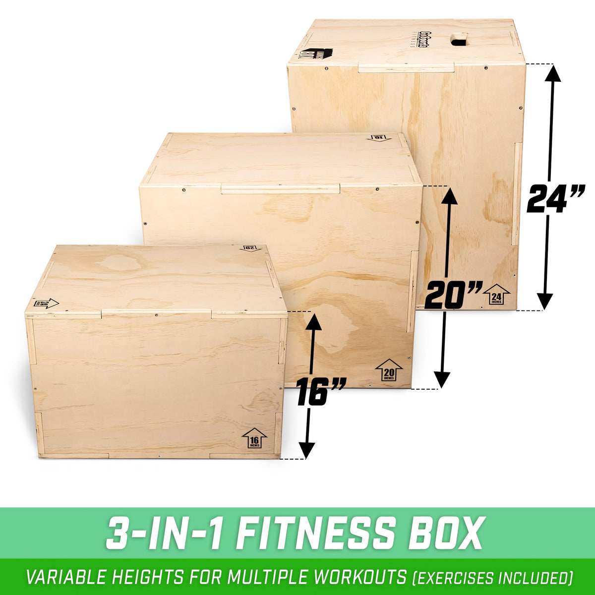GoSports Fitness 3 in 1 Plyo Jump Box - Premium Selection Official Imagery - 3