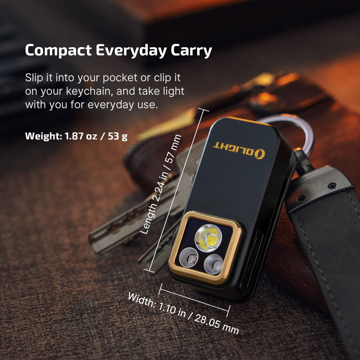 OLIGHT Oclip Pro S Rechargeable EDC Clip on Flashlight Black - OLIGHT Official Imagery - 7