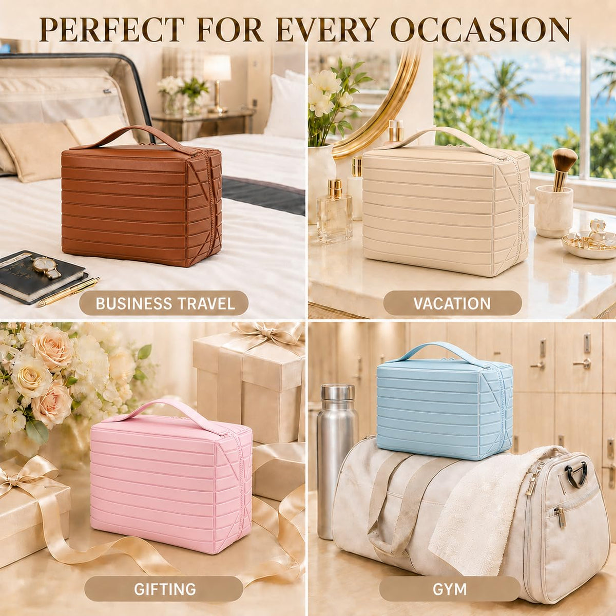 Fold Down Large Capacity Makeup Bag for Women Foldable - Premium Selection Official Imagery - 7