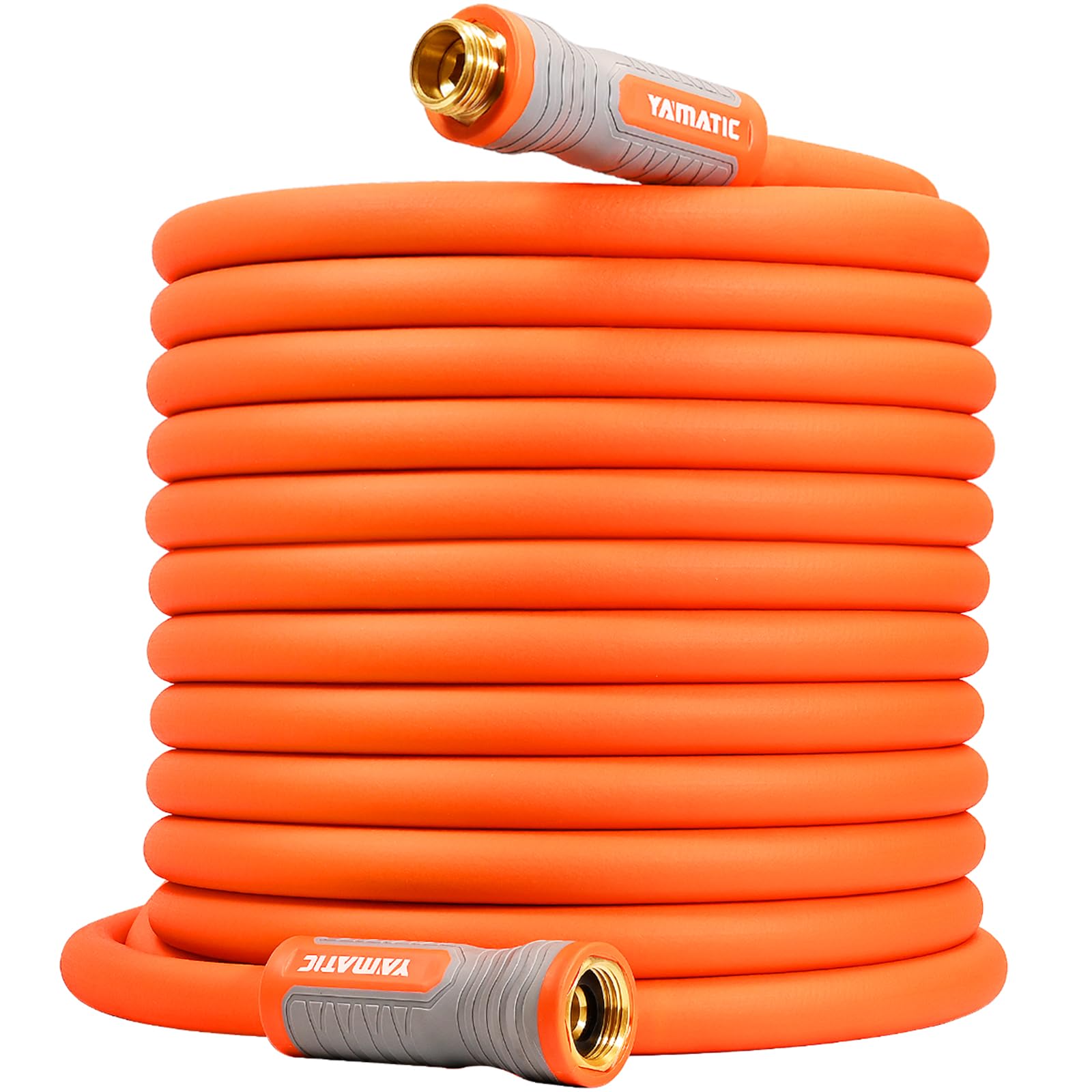 YAMATIC 100ft Garden Hose, 5/8in I.D. 360° Swivel Handle, Burst 6 - YAMATIC Official Product View 1