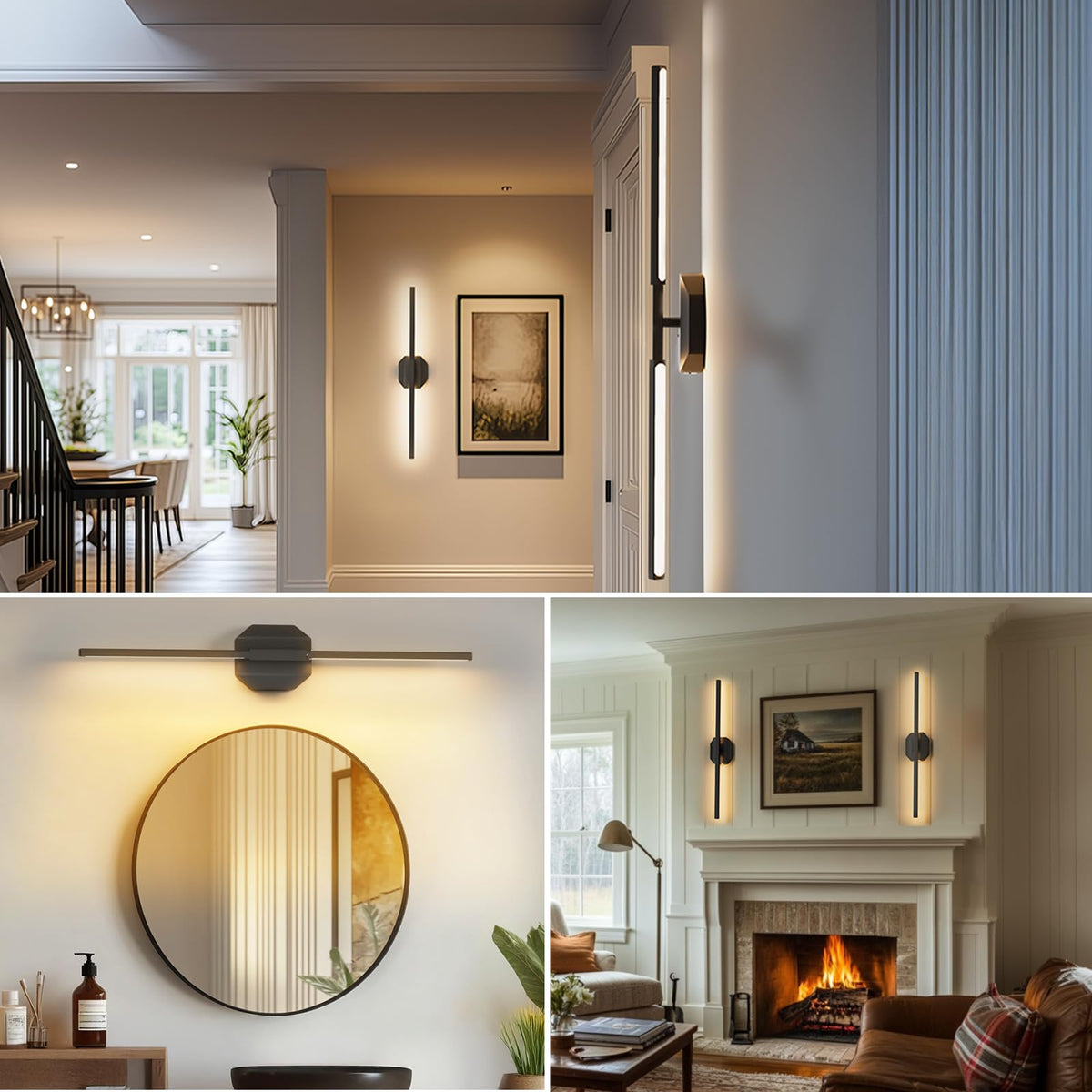 Battery Operated Wall Sconce Set of Two Wireless Wall - hunhun Official Imagery - 7
