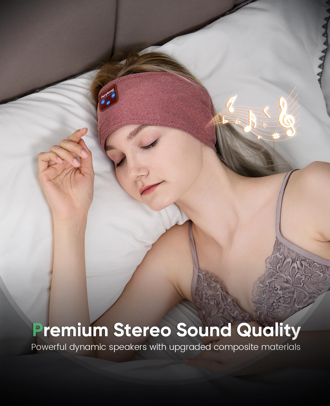 Perytong Sleep Headphones Wireless, Bluetooth Sports Headband Hea - Perytong Official Product View 7